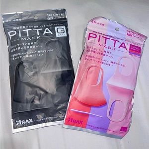 NEW Japanese Pitta Mask 3 Gray & 3 Pastel Colors - keeps out Pollen & UV Rays